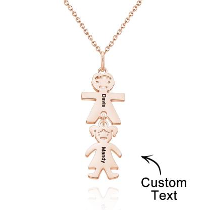 Custom Name Engraved Necklace Child Creative Gifts