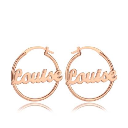 Custom Name Hoop Earrings