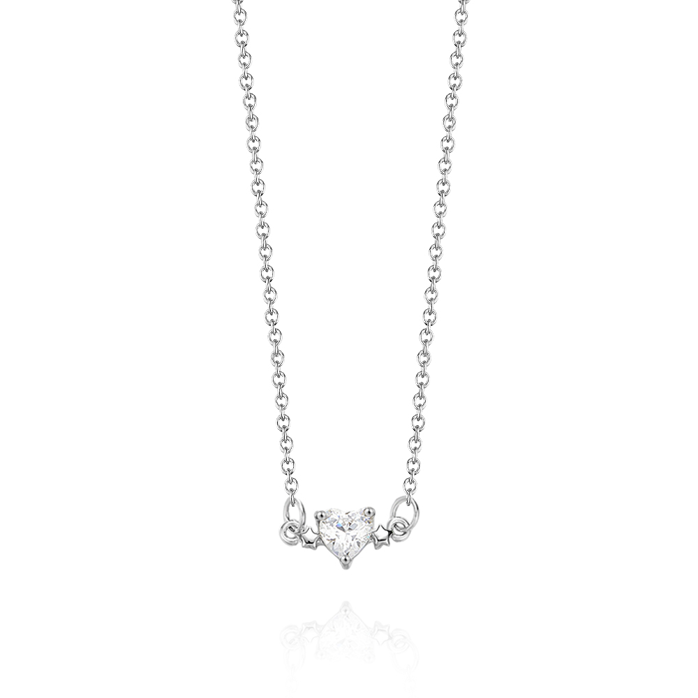 Personalized Heart-Shaped Birthstone Necklace Anniversary Birthday Gift for Her