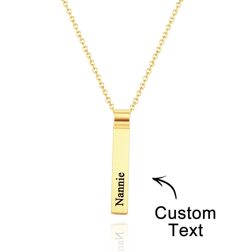 Custom Engraved Vertical 1-5 Names Necklace Stylish Personalized Pendant for Her