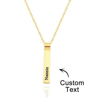 Custom Engraved Vertical 1-5 Names Necklace Stylish Personalized Pendant for Her