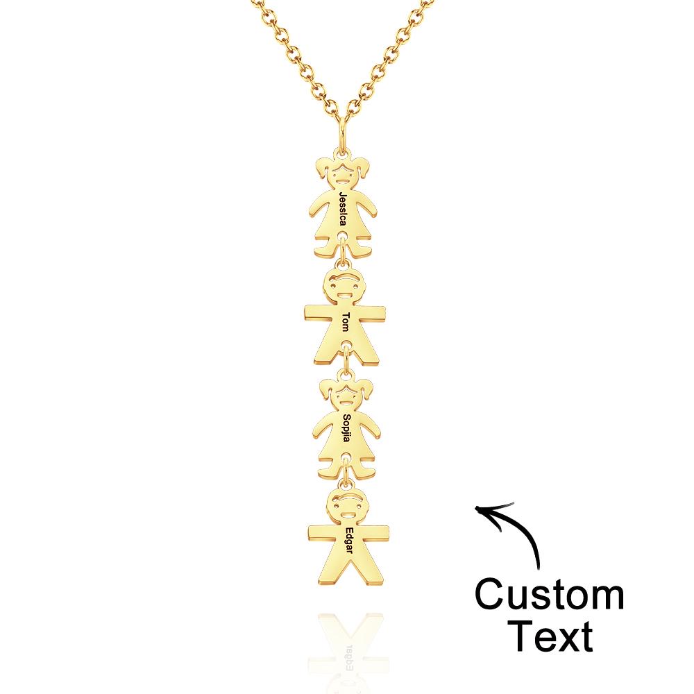 Custom Name Engraved Necklace Child Creative Gifts