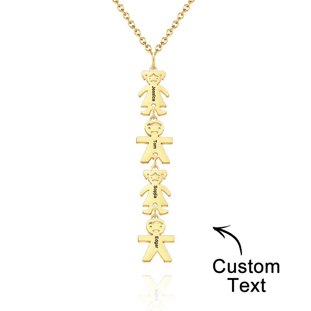 Custom Name Engraved Necklace Child Creative Gifts