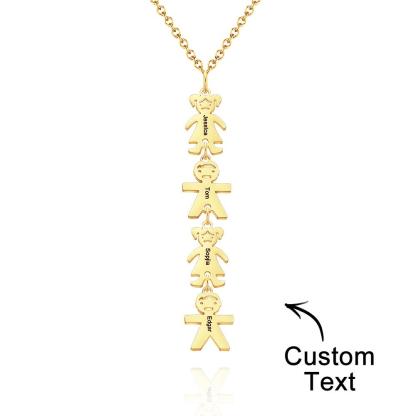 Custom Name Engraved Necklace Child Creative Gifts