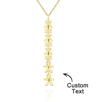 Custom Name Engraved Necklace Child Creative Gifts
