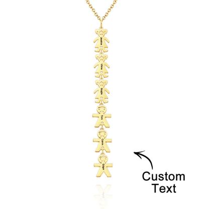 Custom Name Engraved Necklace Child Creative Gifts
