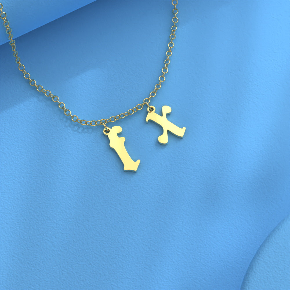 Custom Initial Necklace Personalized Letter Necklace Gift