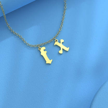 Custom Initial Necklace Personalized Letter Necklace Gift