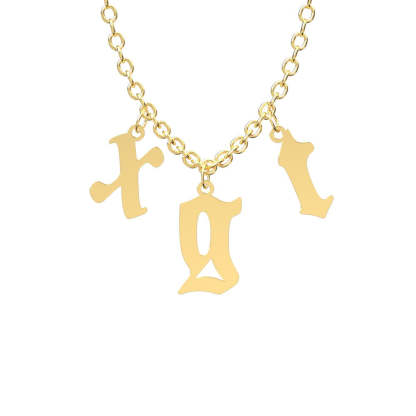 Custom Initial Necklace Personalized Letter Necklace Gift