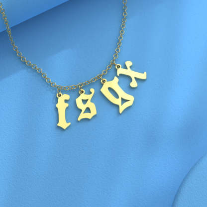 Custom Initial Necklace Personalized Letter Necklace Gift