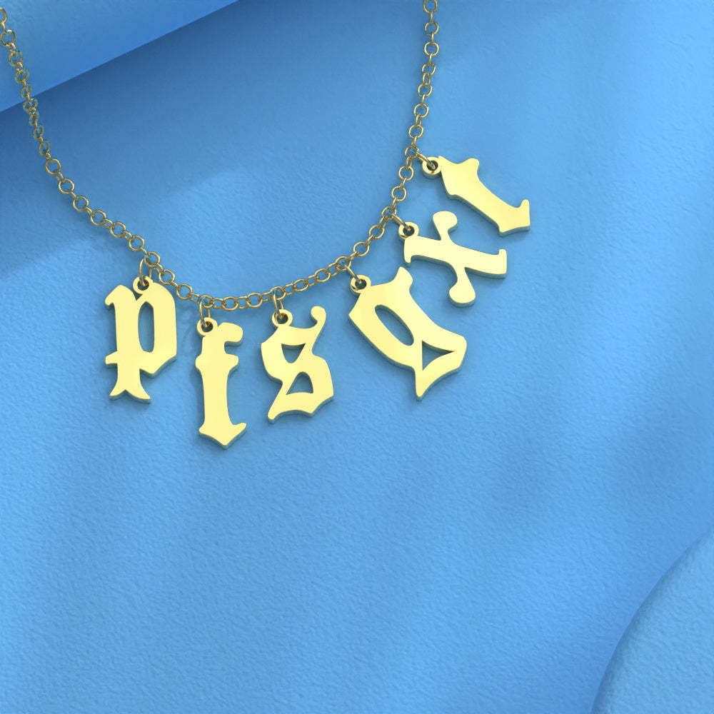 Custom Initial Necklace Personalized Letter Necklace Gift