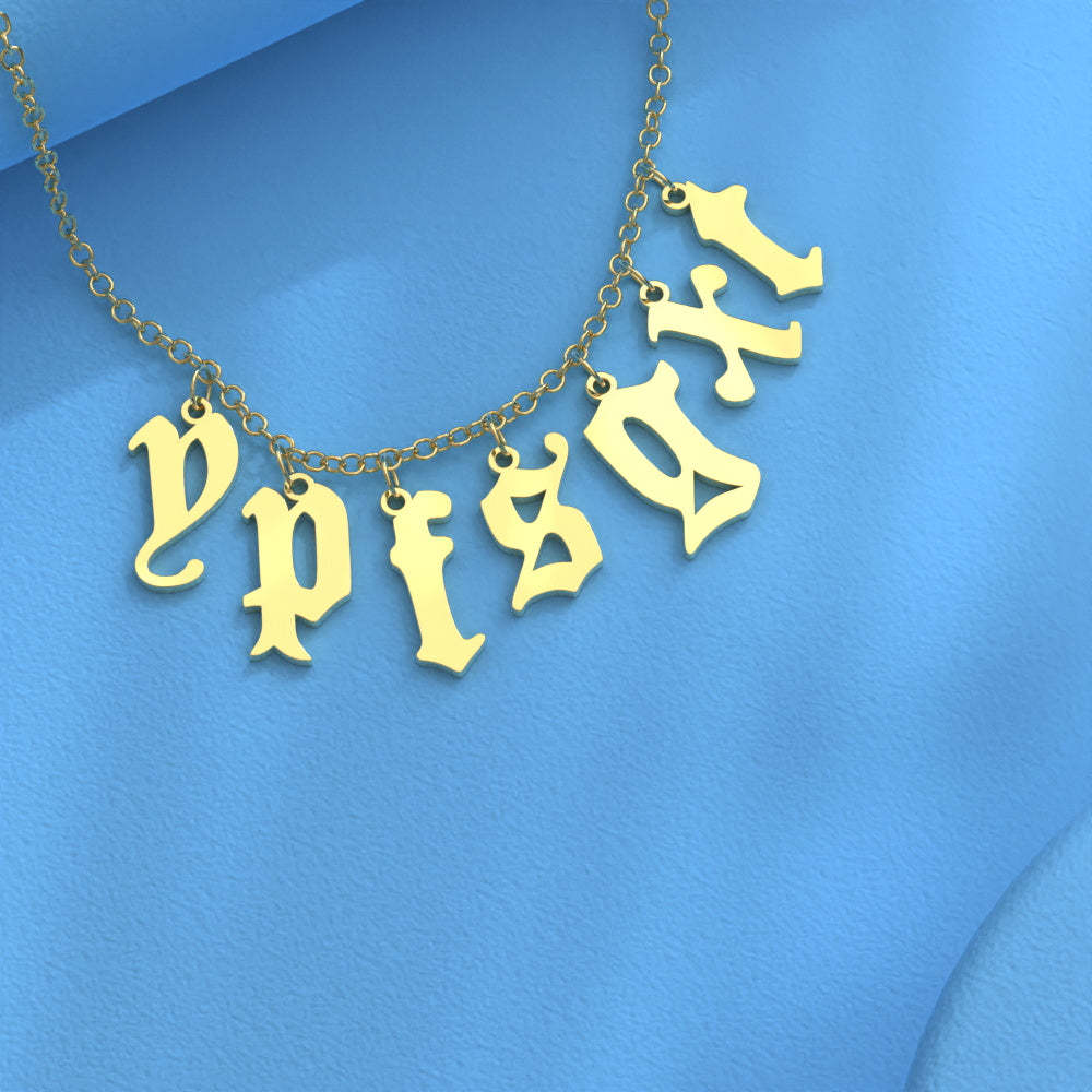 Custom Initial Necklace Personalized Letter Necklace Gift