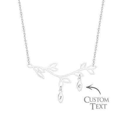 Custom Engraved Necklace Tree Optional Quantity Pendant Trendy Wedding Gifts For Her