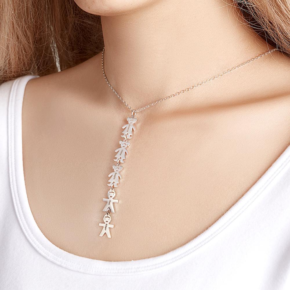 Custom Name Engraved Necklace Child Creative Gifts