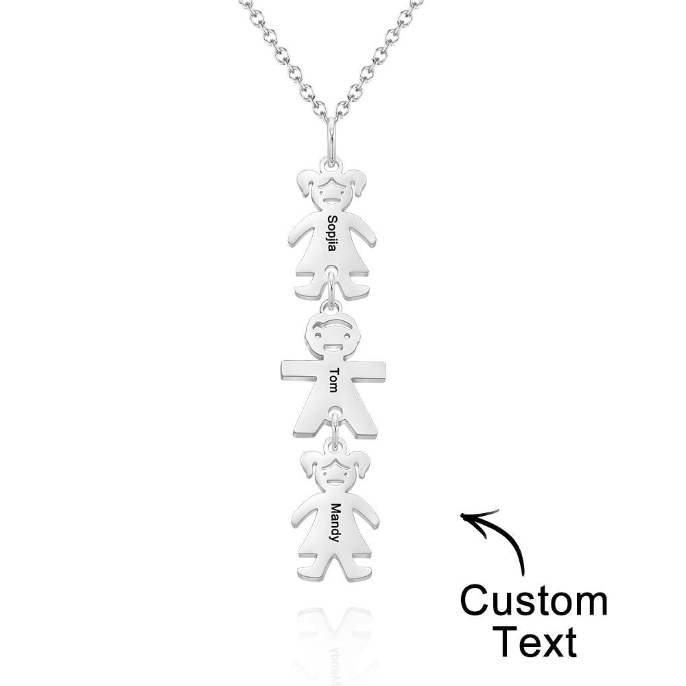 Custom Name Engraved Necklace Child Creative Gifts