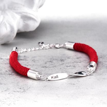 Personalized Engraved Rope Bracelet Set Exquisite Bracelet For Couples