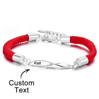 Personalized Engraved Rope Bracelet Set Exquisite Bracelet For Couples