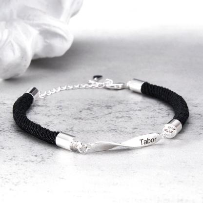 Personalized Engraved Rope Bracelet Set Exquisite Bracelet For Couples