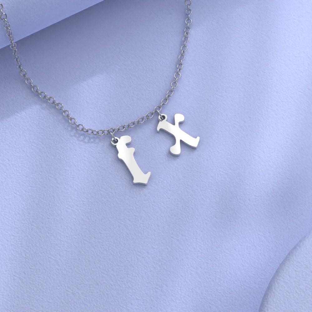Custom Initial Necklace Personalized Letter Necklace Gift