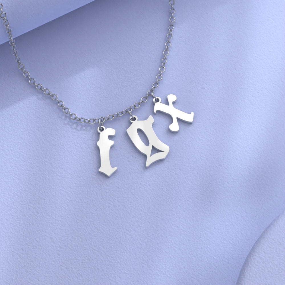 Custom Initial Necklace Personalized Letter Necklace Gift