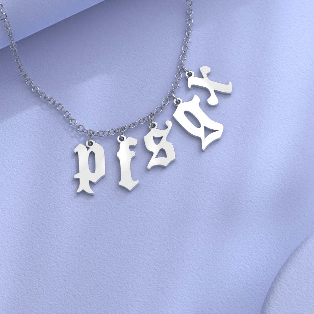 Custom Initial Necklace Personalized Letter Necklace Gift