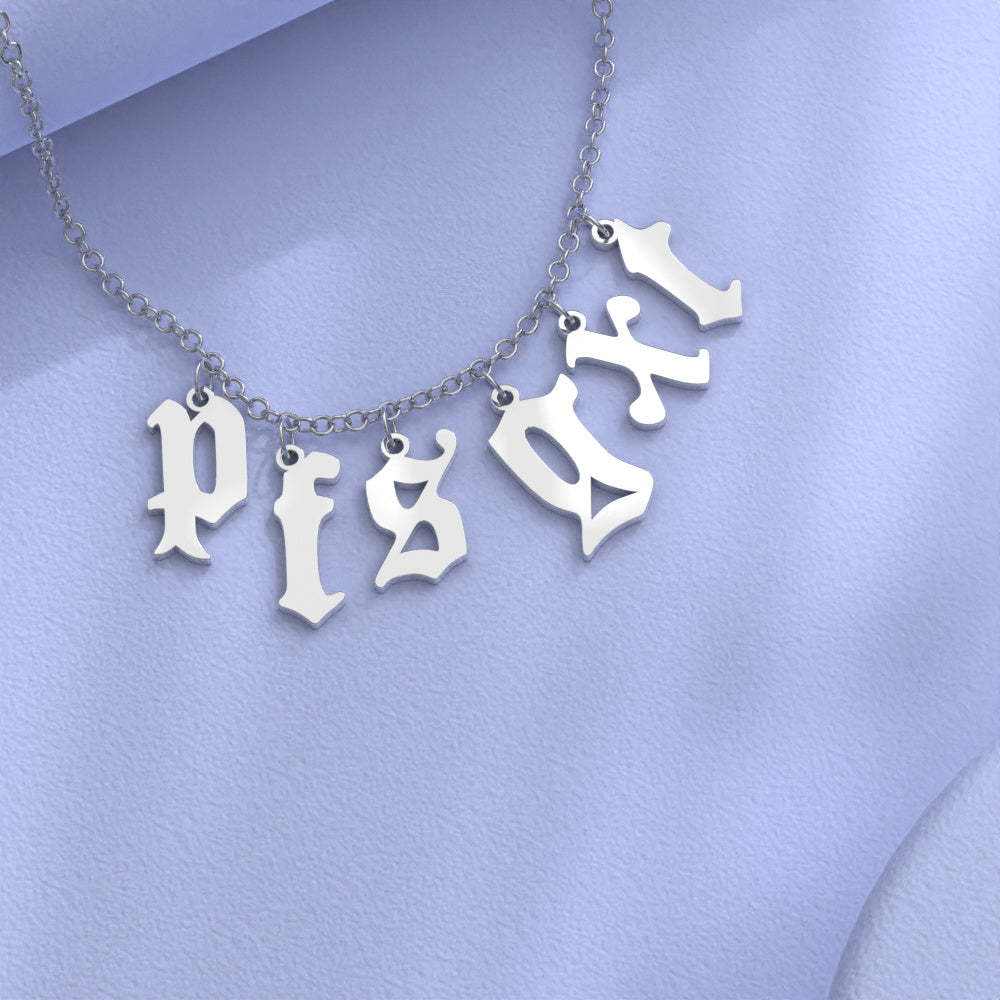 Custom Initial Necklace Personalized Letter Necklace Gift