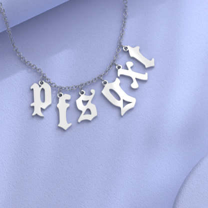 Custom Initial Necklace Personalized Letter Necklace Gift