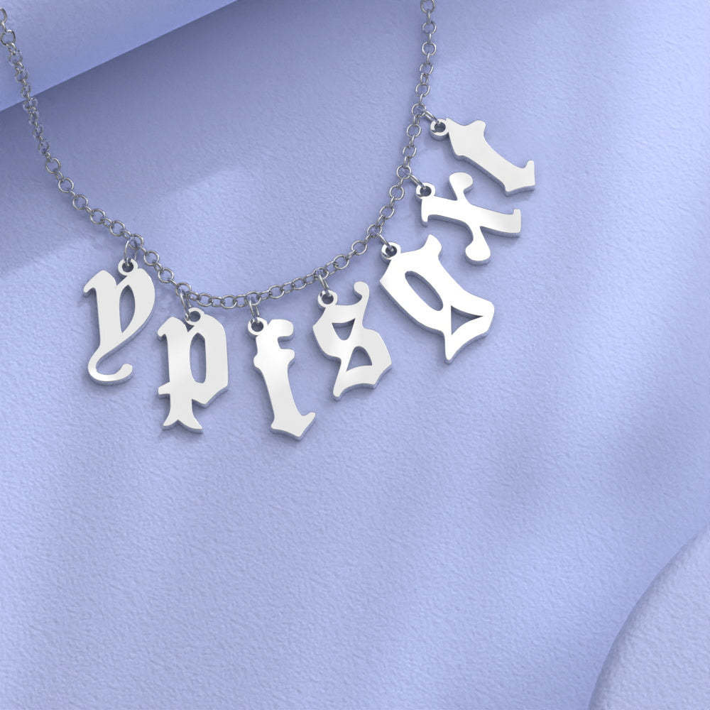 Custom Initial Necklace Personalized Letter Necklace Gift