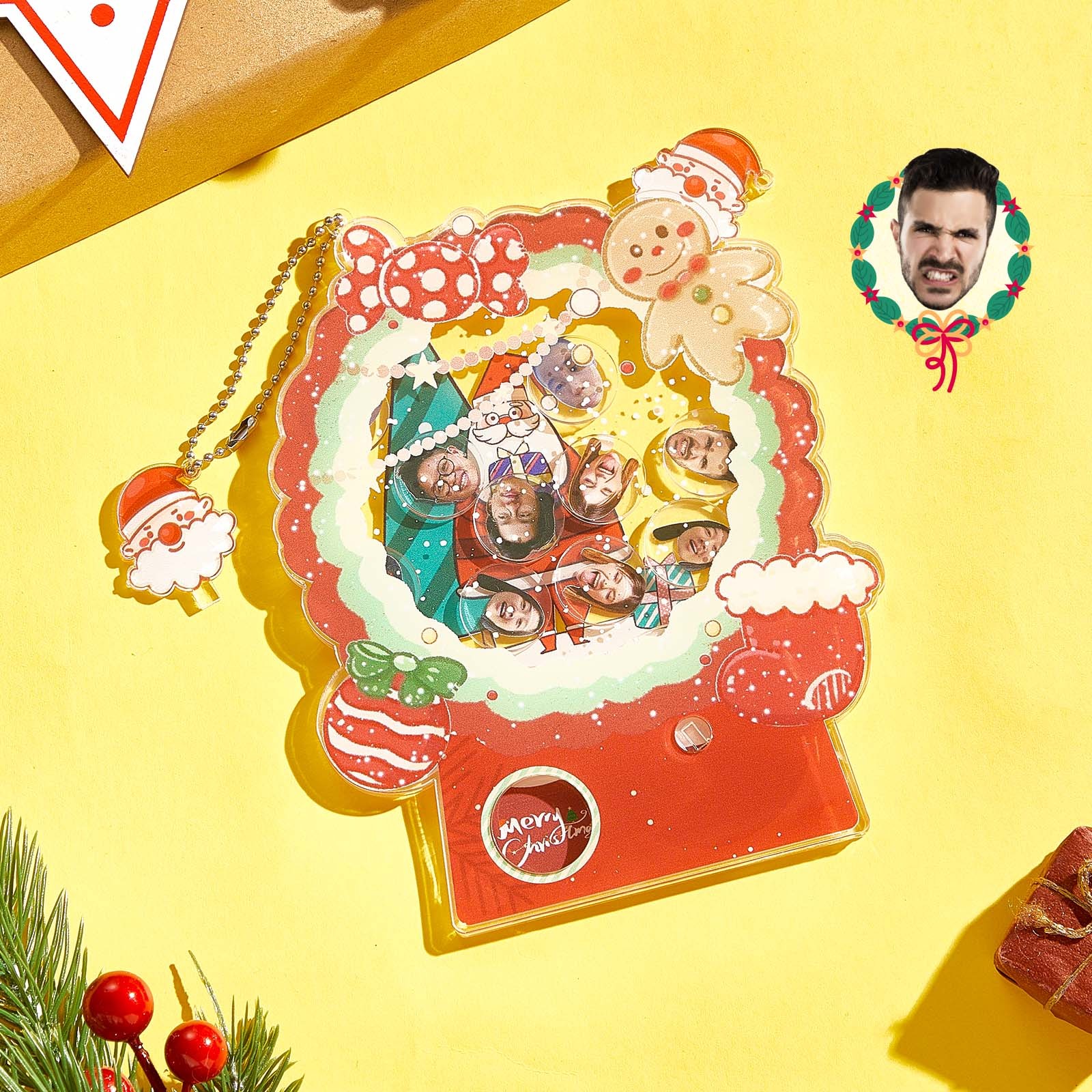 Personalized Funny Shake Christmas Toy with Photo Gashapon Machine Toy Gift for Kids