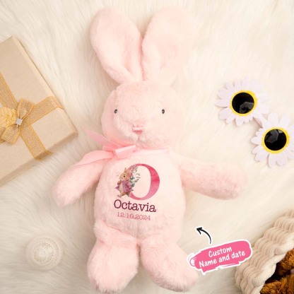 Personalized Bunny Rabbit Plush Stuffed Toy Gift for Children