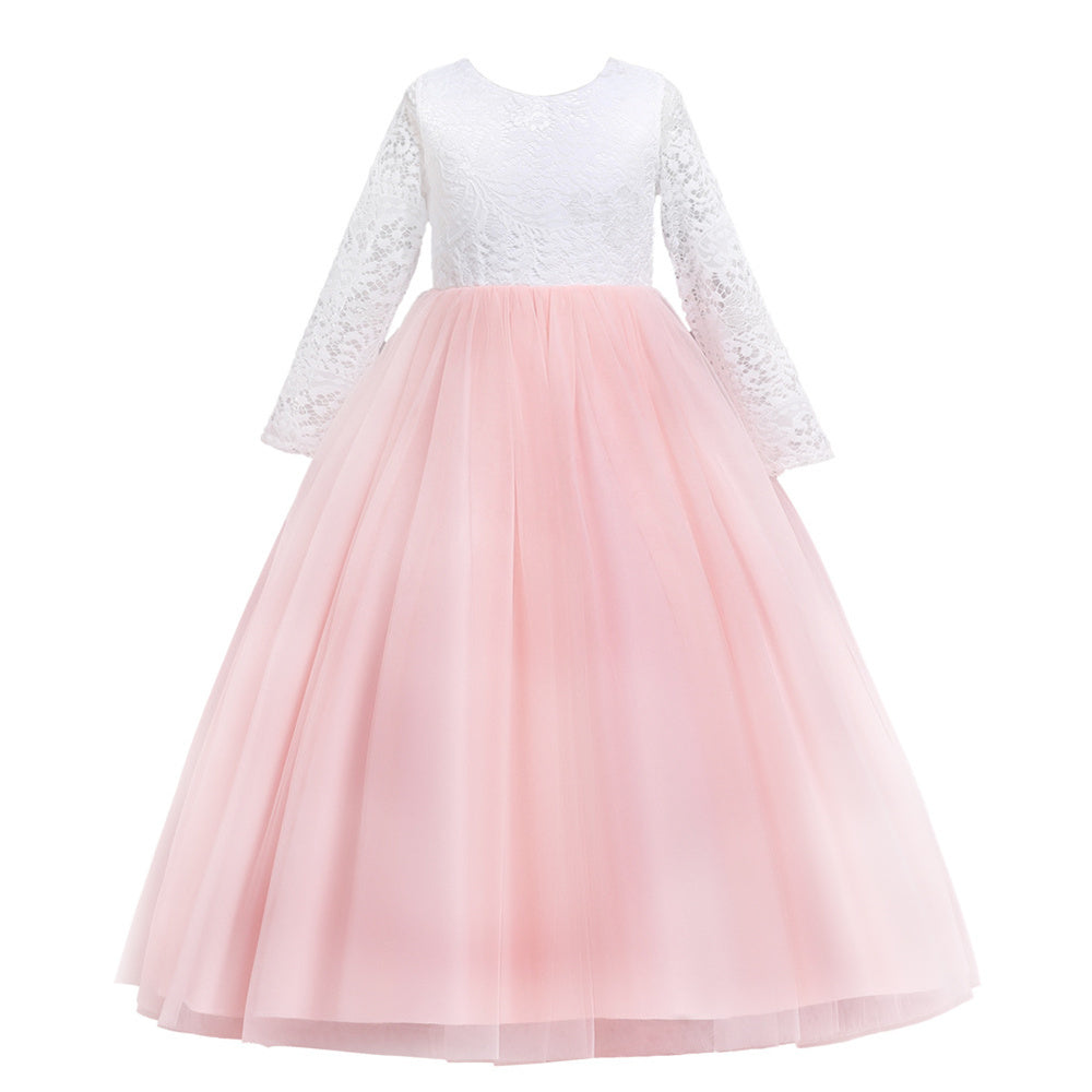 Flower Girl Dress Boho Flower Girl Toddler Junior Bridesmaid Fall Flower Girl Tulle Flower Girl Long Sleeve Flower Girl Dress