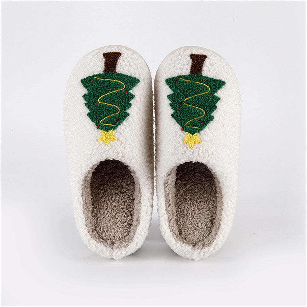 Christmas Slippers Christmas Tree Shoes Home Cotton Slippers