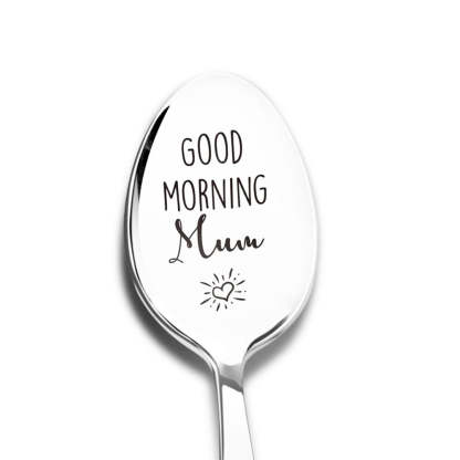 Good Morning Coffee Spoon Stainless Steel Spoon Gift for Nana Papa Mom