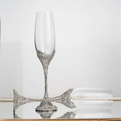 Vintage Champagne Flutes Glass Goblets Wedding Gifts