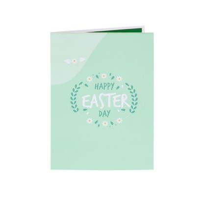 Easter Bunny Wreath 3D Pop Up Greeting Card