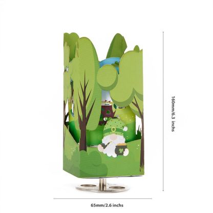 St. Patrick's Day Green Dwarfs 3D Paper Music Box