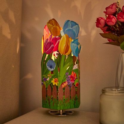 Spring Flowers Tulip 3D Paper Music Box