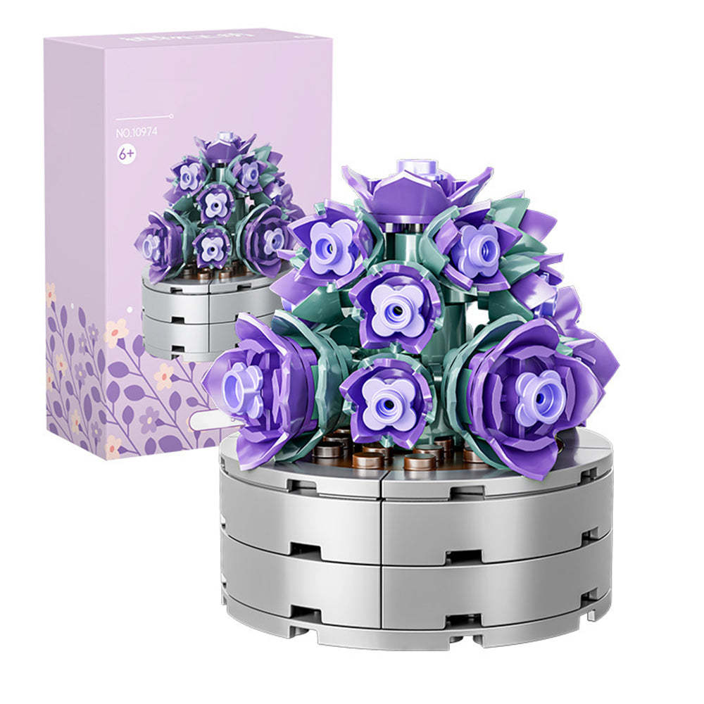 Potted Succulent Building Blocks Botanical Flower Building Bricks