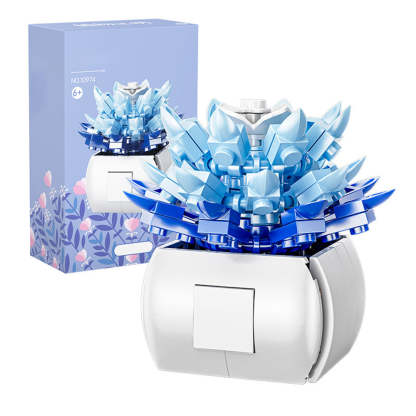 Potted Succulent Building Blocks Botanical Flower Building Bricks