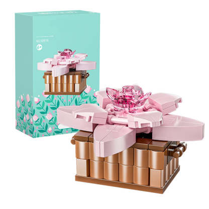 Potted Succulent Building Blocks Botanical Flower Building Bricks