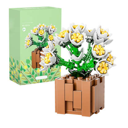 Potted Succulent Building Blocks Botanical Flower Building Bricks