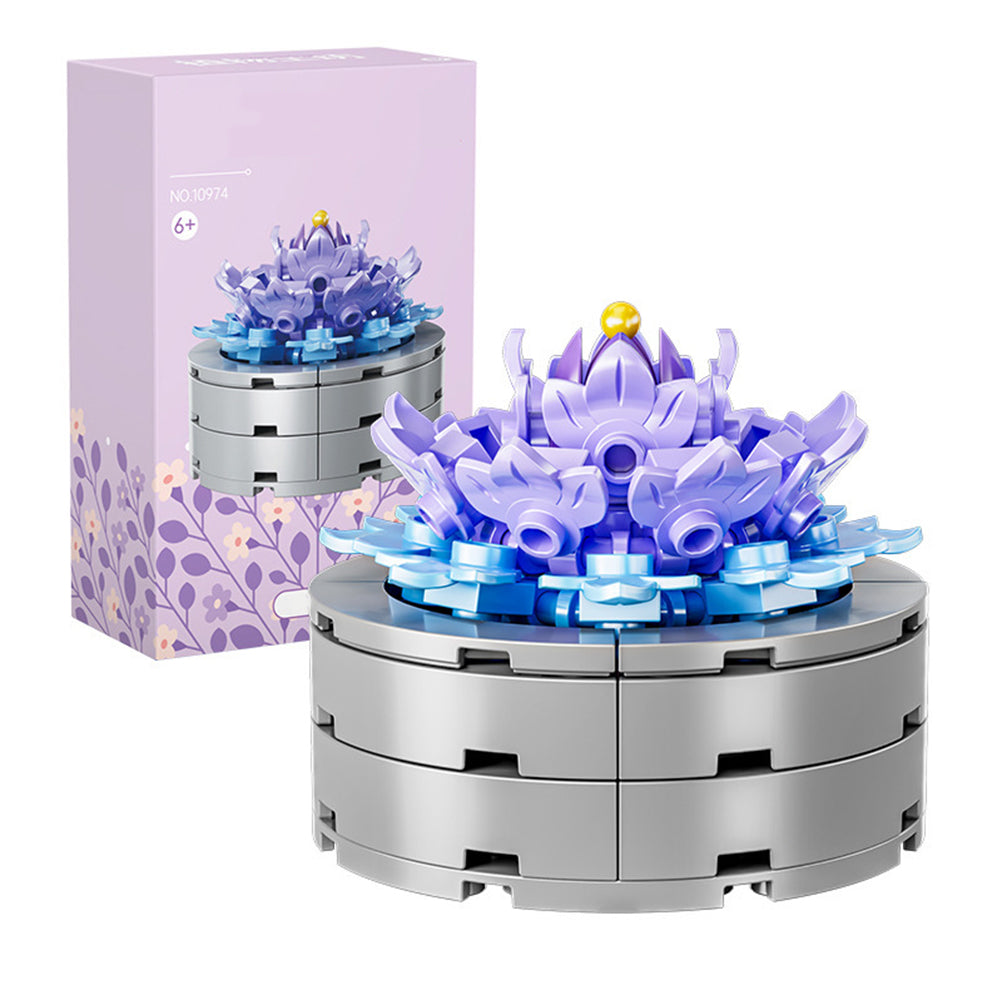 Potted Succulent Building Blocks Botanical Flower Building Bricks