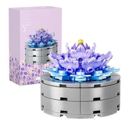 Potted Succulent Building Blocks Botanical Flower Building Bricks