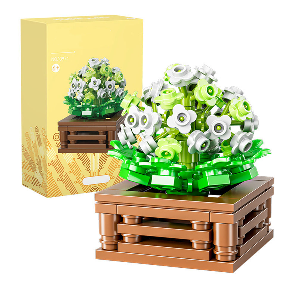 Potted Succulent Building Blocks Botanical Flower Building Bricks
