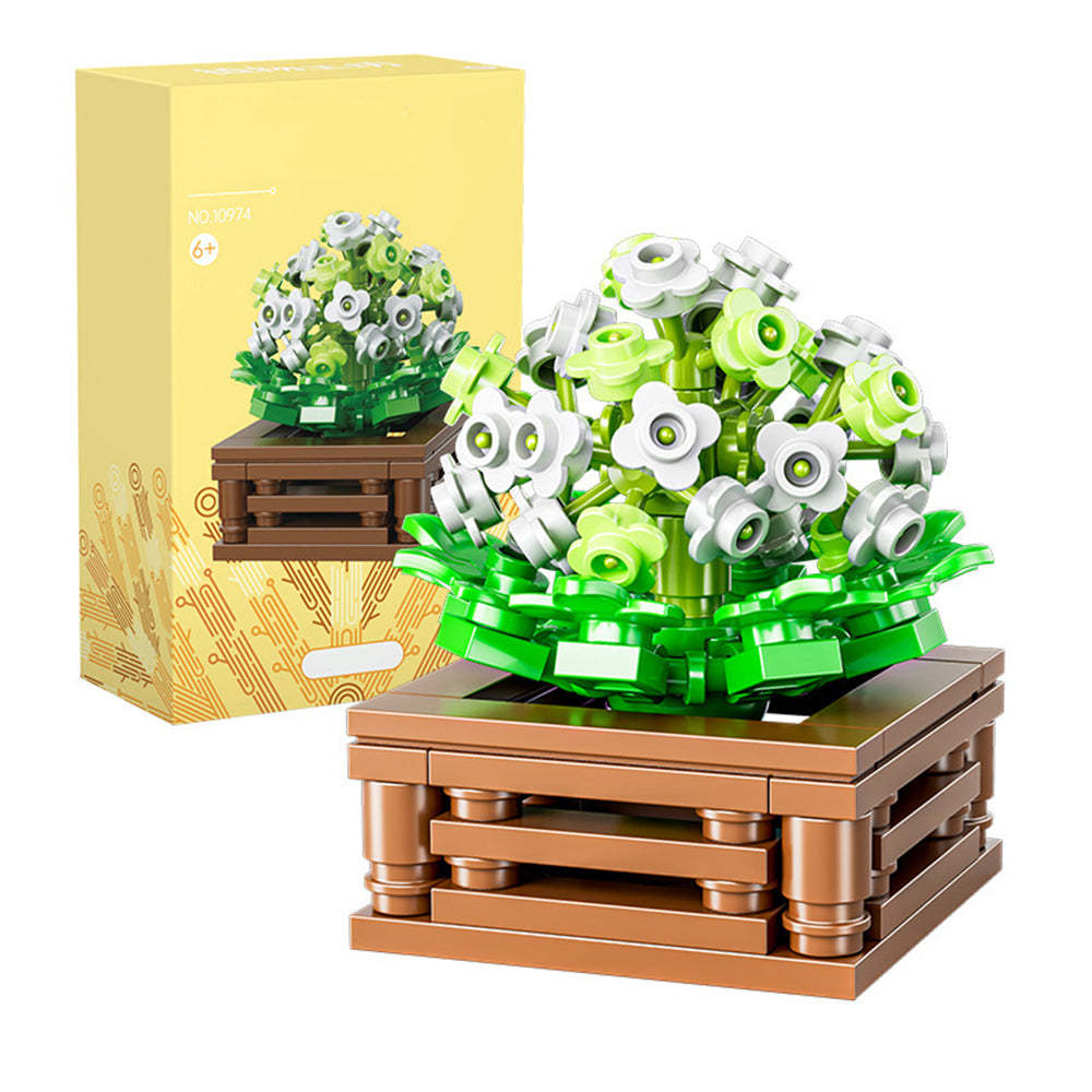 Potted Succulent Building Blocks Botanical Flower Building Bricks