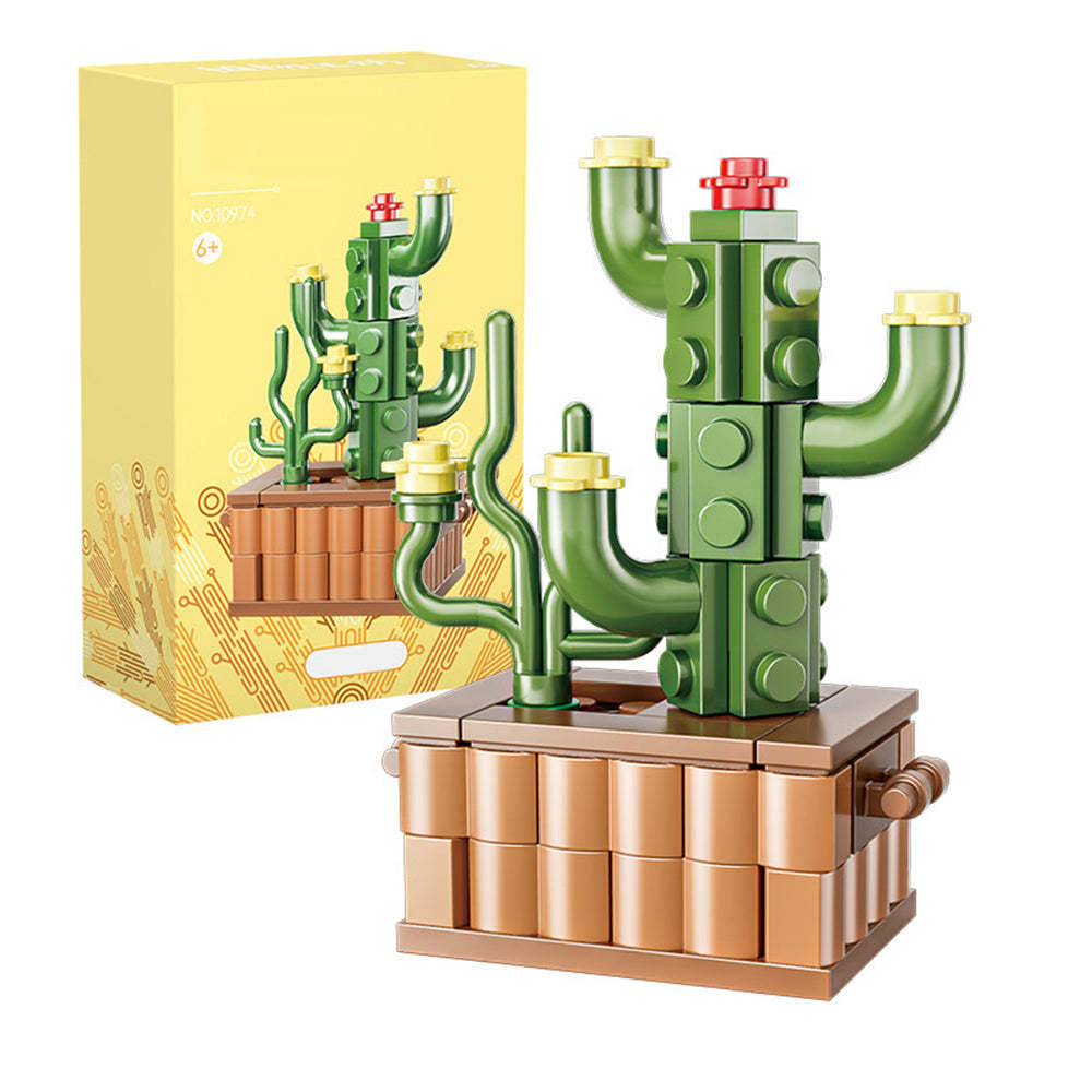 Potted Succulent Building Blocks Botanical Flower Building Bricks
