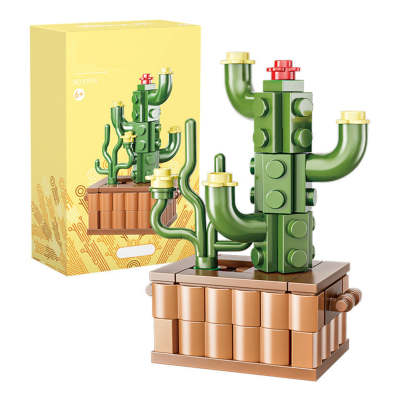 Potted Succulent Building Blocks Botanical Flower Building Bricks