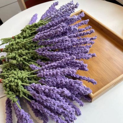 1pc Handmade Knitted Flower Lavender Crochet Flower Gift for Her