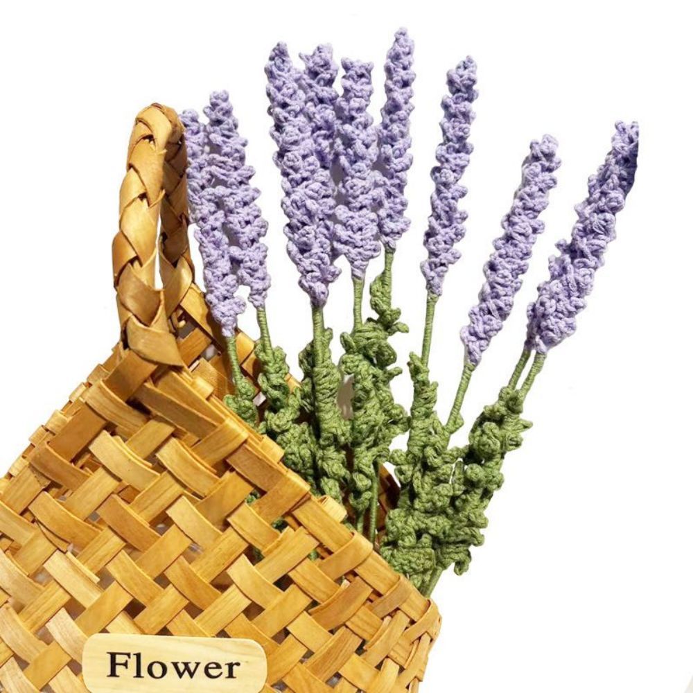 1pc Handmade Knitted Flower Lavender Crochet Flower Gift for Her