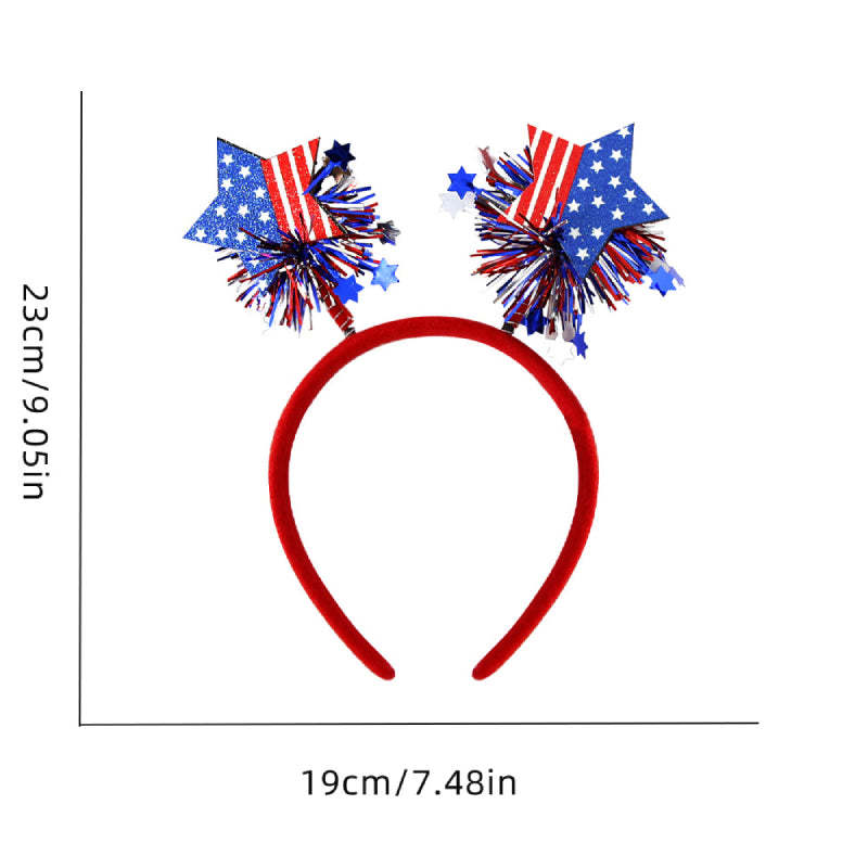 7 Pcs 4th of July Patriotic Head Boppers Headbands for Independence Day Party Hair Accessories